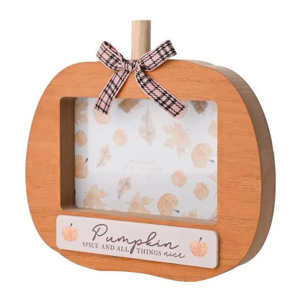 Pumpkin Spice & All Things Nice Shaped Orange Photo Frame 3
