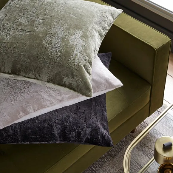 Distressed Velvet Texture Square Cushion 4