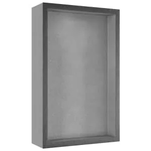 Concept Pre-finished Metallic Zinc Effect Recessed Bathroom Storage Unit 420 x 350 x 180mm