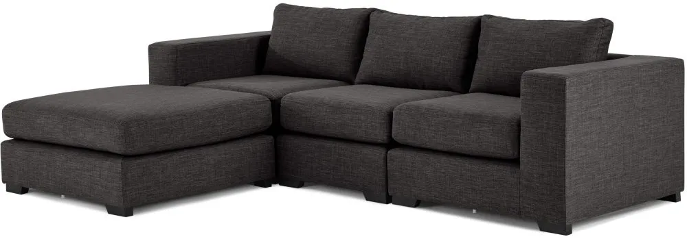 Mortimer 4 Seater Modular Corner Sofa, Seal Grey
