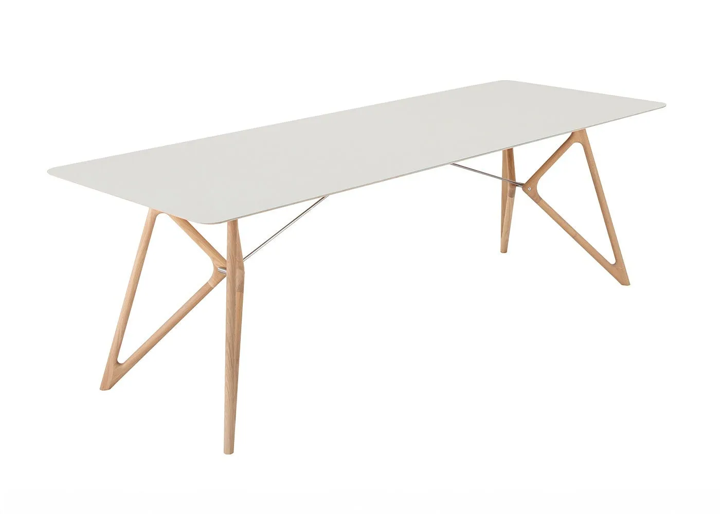 Gazzda Tink Dining Table Mushroom/White Oiled Oak 160cm 1
