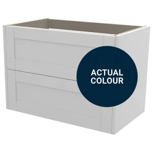 Duarti By Calypso Highwood 800mm Full Depth 2 Drawer Wall Hung Vanity Unit - Midnight Blue