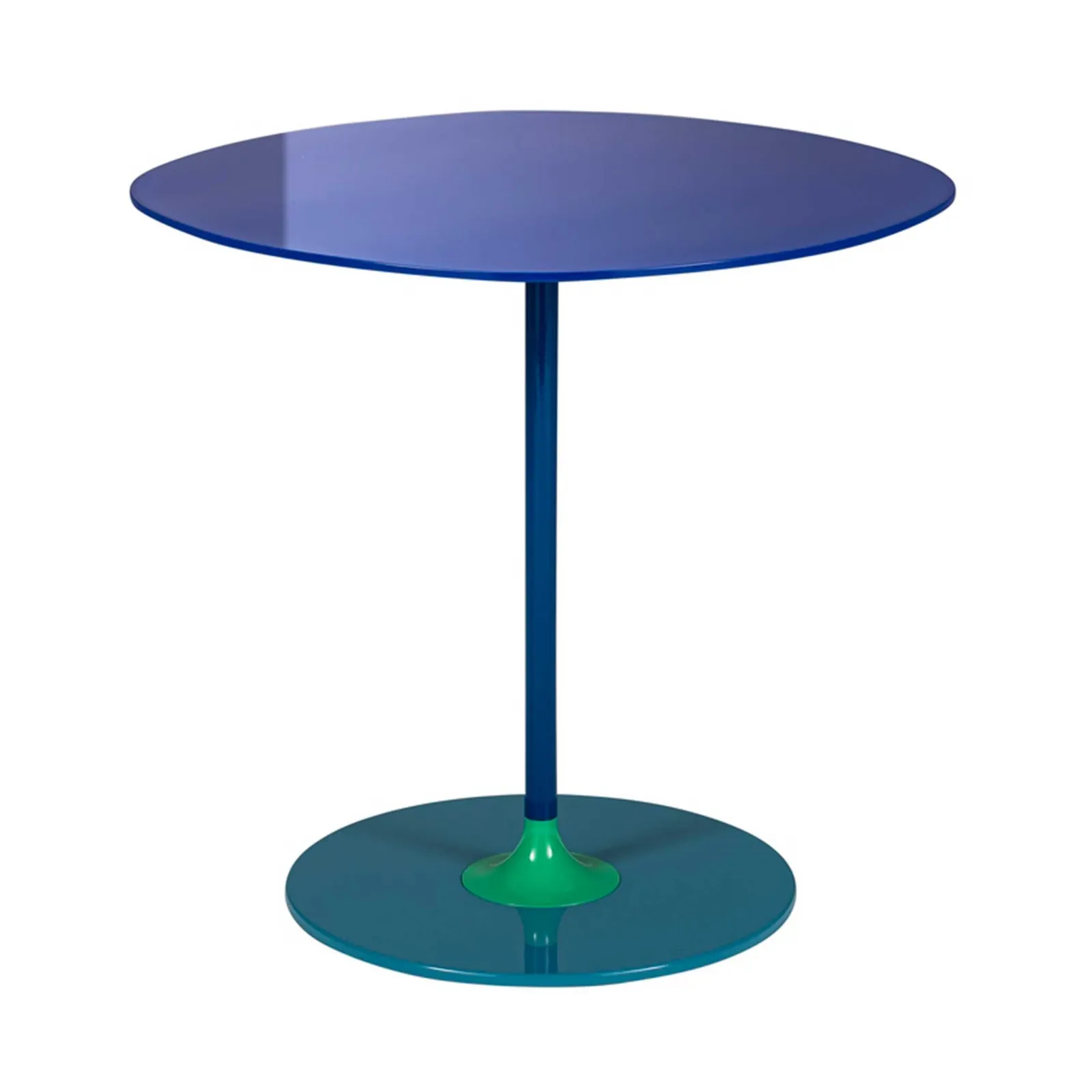Kartell Thierry Side Table 45X45X45 Blue, Round Glass | Barker & Stonehouse 3