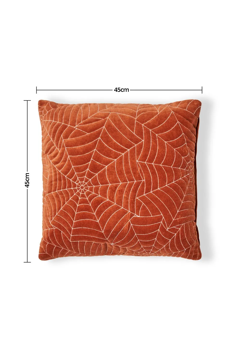 BHS Halloween Cobweb Cushion in Orange 4