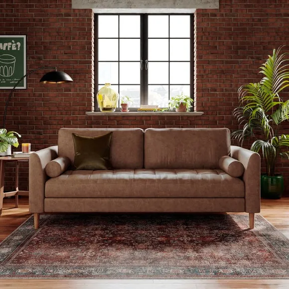 Max Soft Faux Leather 3 Seater Sofa