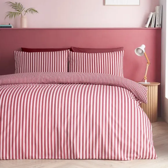 Catherine Lansfield Epping Textured Stripe Quilt Cover & Pillowcase Set 3