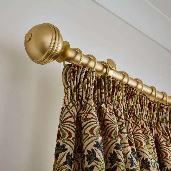 Traditional Ball Fixed Metal Curtain Pole with Rings 4