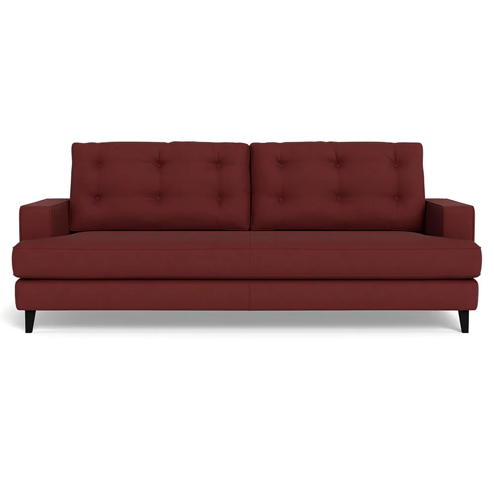 Heal's Mistral Right Hand Facing Corner Sofa Capelo Linen-Cotton Etruscan Red Black Feet 1