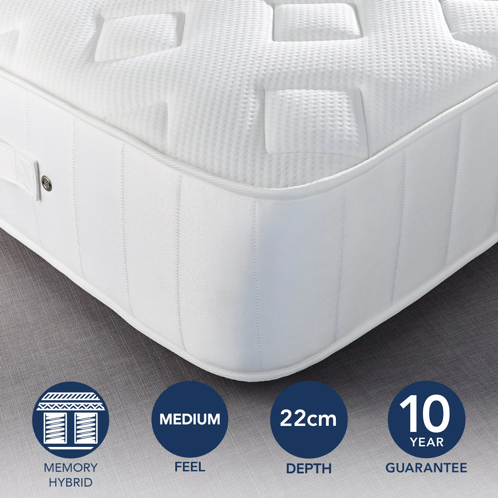 Fogarty Dreamy Comfort Memory Foam Top 1000 Pocket Sprung Hybrid Mattress
