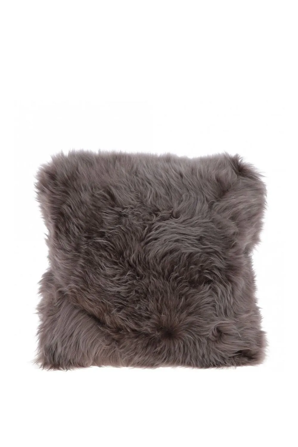 Fenland England Real Sheepskin Fluffy Cushion in Brown