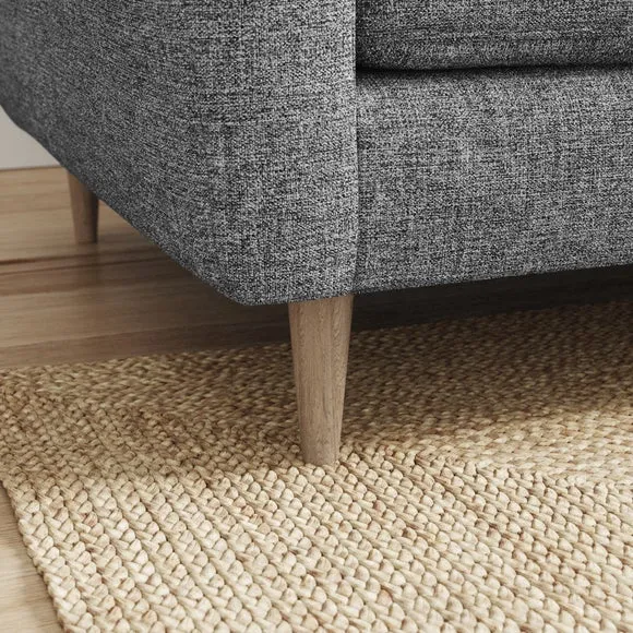 Sven Tonal Weave Large Corner Chaise Sofa 5