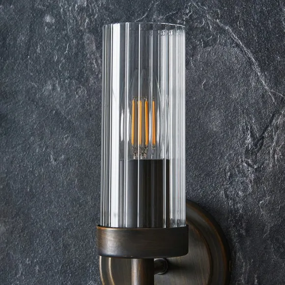 Alyn Ribbed 2 Light Bathroom Wall Light 3