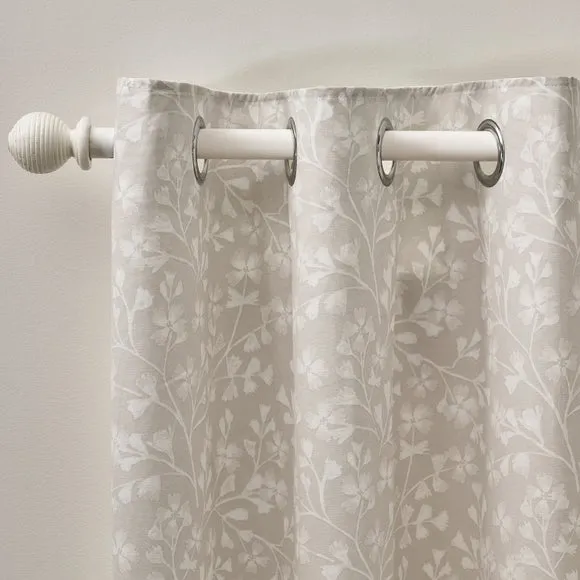 Catherine Lansfield Brooke Floral Eyelet Curtains 1