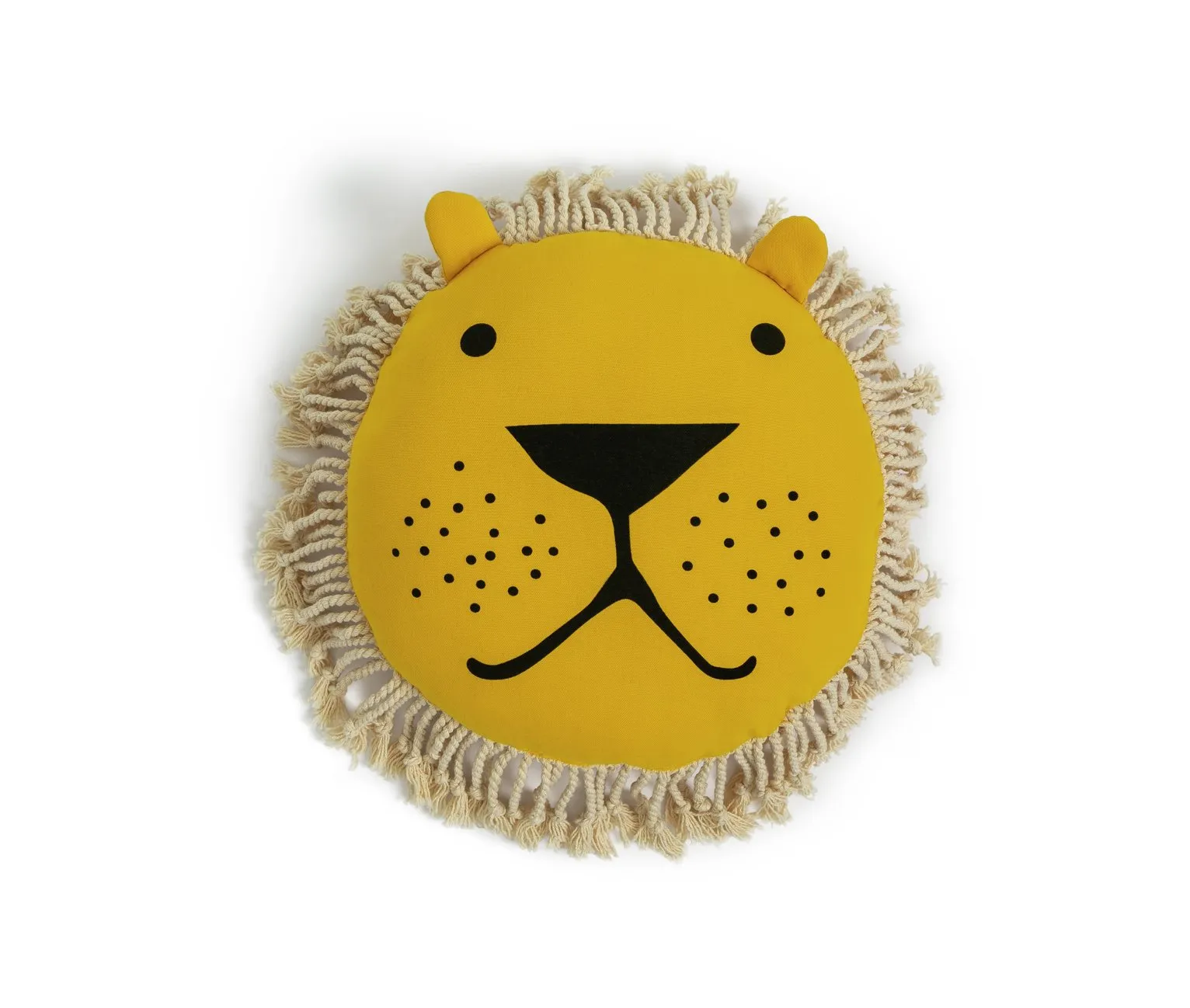 Habitat Kids In the Wild Lion Shaped Cushion -Yellow 40x40cm