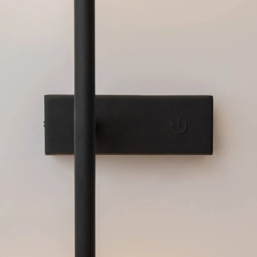 Netlighting Touch Modern Wall Lamp Black Touch Control 3000K 800lm White Shade 5