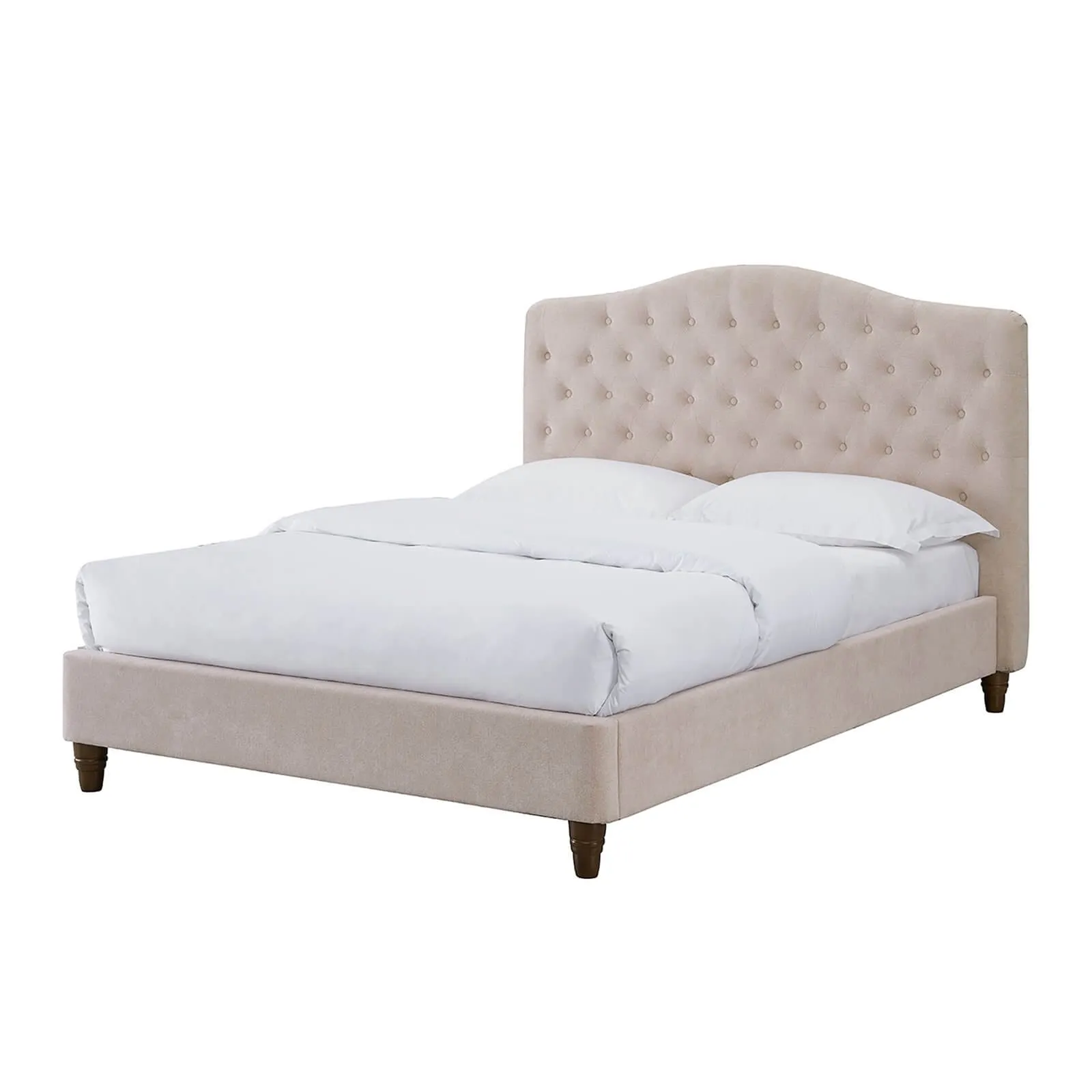 Sorrento Kingsize Bed - Pink - Velvet