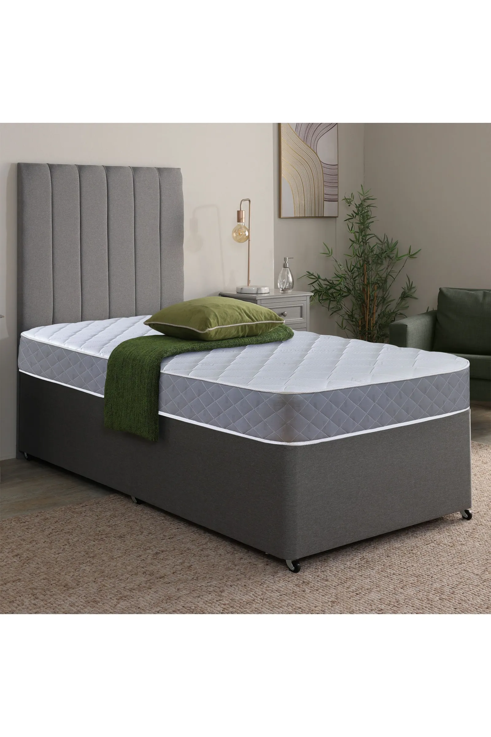 eXtreme Comfort Ltd Diamond Essentials 18cm Foam-Free Spring Mattress Cool Touch Cover in Grey 5