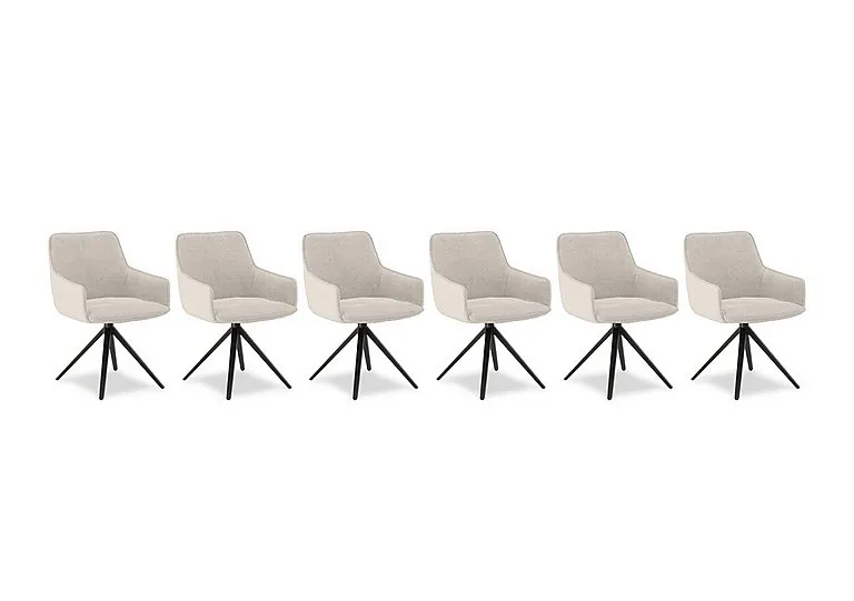 Jose Set of 6 Swivel Dining Arm Chairs