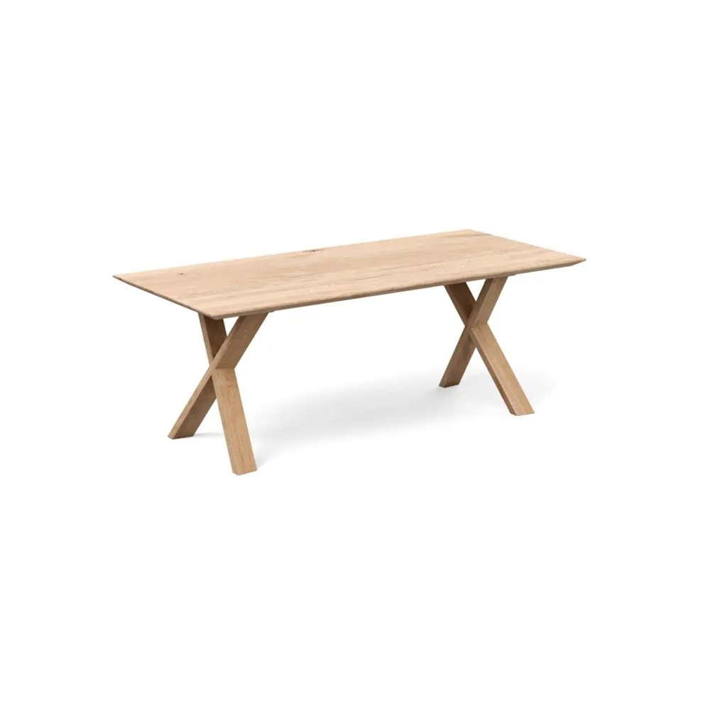 Heal's Oslo Table 220x100cm White Oak Chamfered Edge Filled