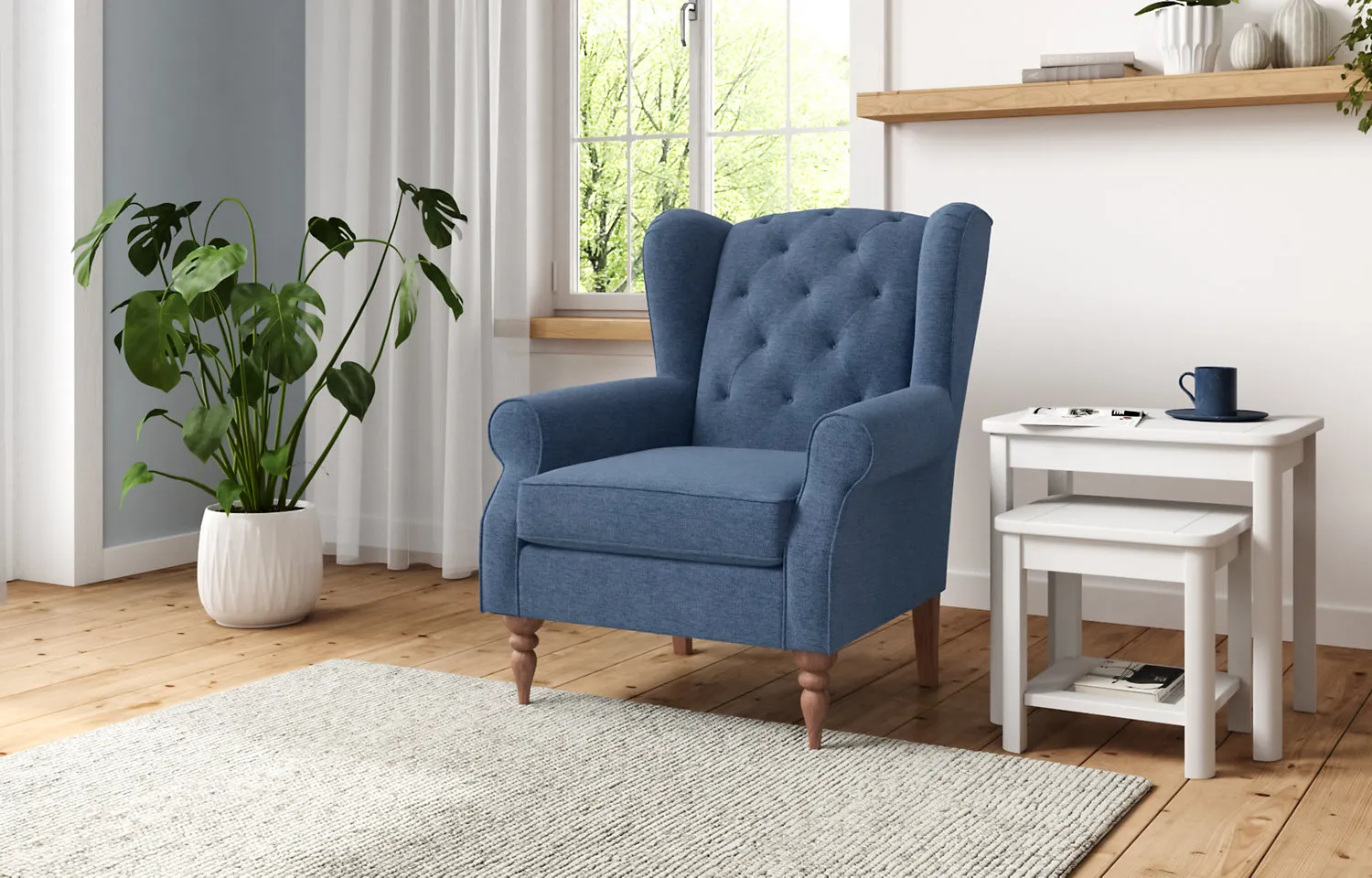 M&S Highland Button Small Armchair