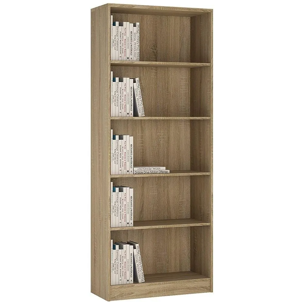 Furniture To Go 4 You Tall Wide Bookcase in Brown