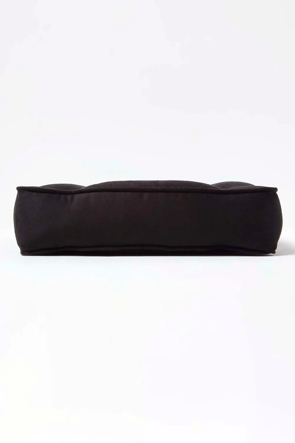 Homescapes Faux Suede Coccyx Cushion with Ties in Black 5