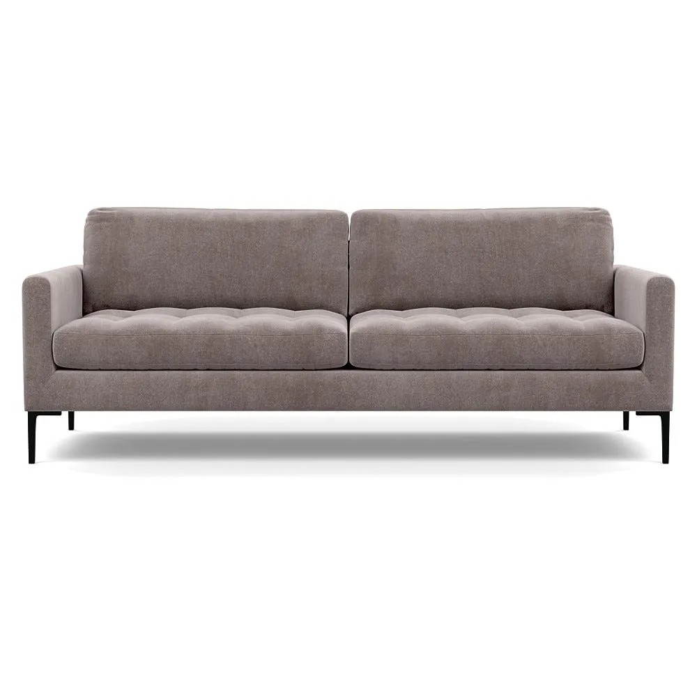 Heal's Eton 4 Seater Sofa Smart Luxe Velvet Mushroom Black Feet 1
