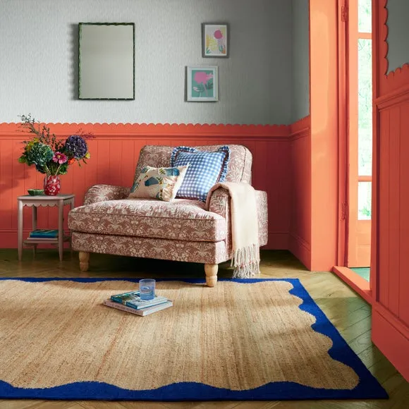 Sophie Robinson Wave Jute Border Rug 1
