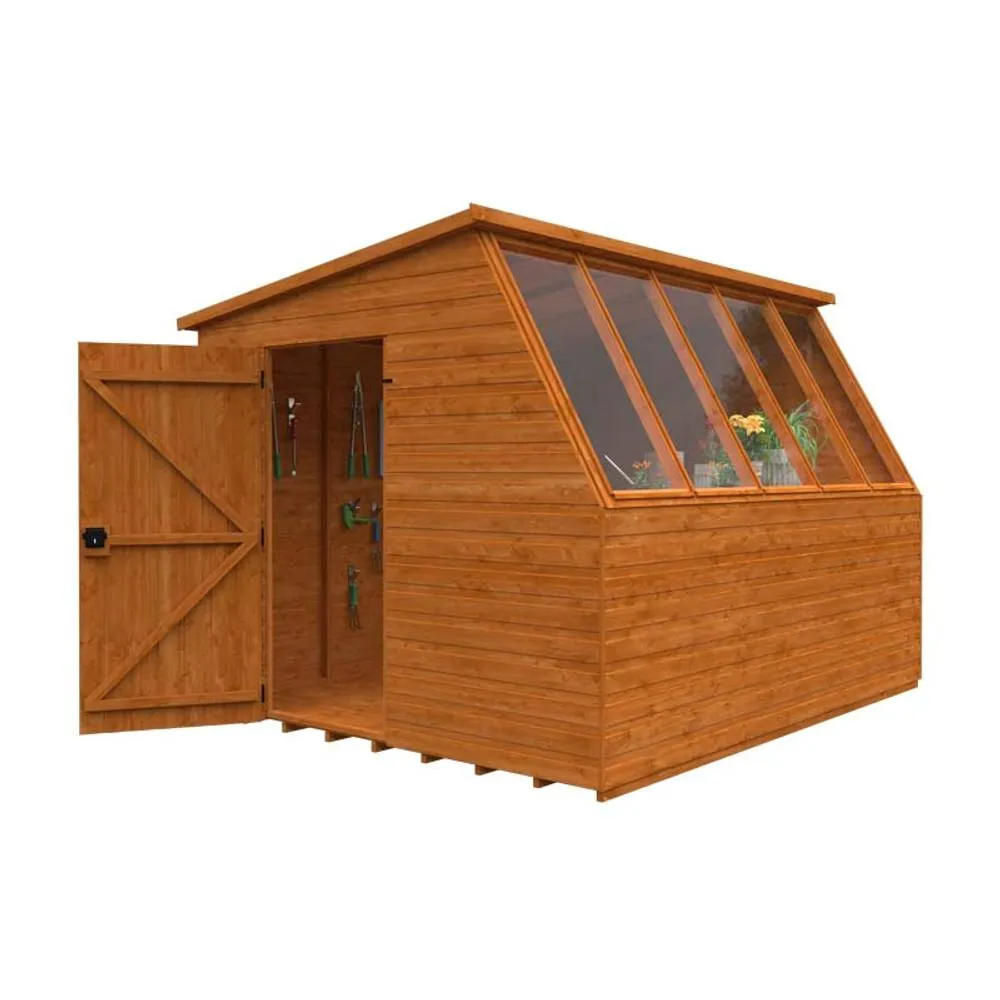 Buttercup Farm 10x8 Jewel Potting Shed 12mm Shed - L295 x W235 x H217 cm in Burnt Orange 3