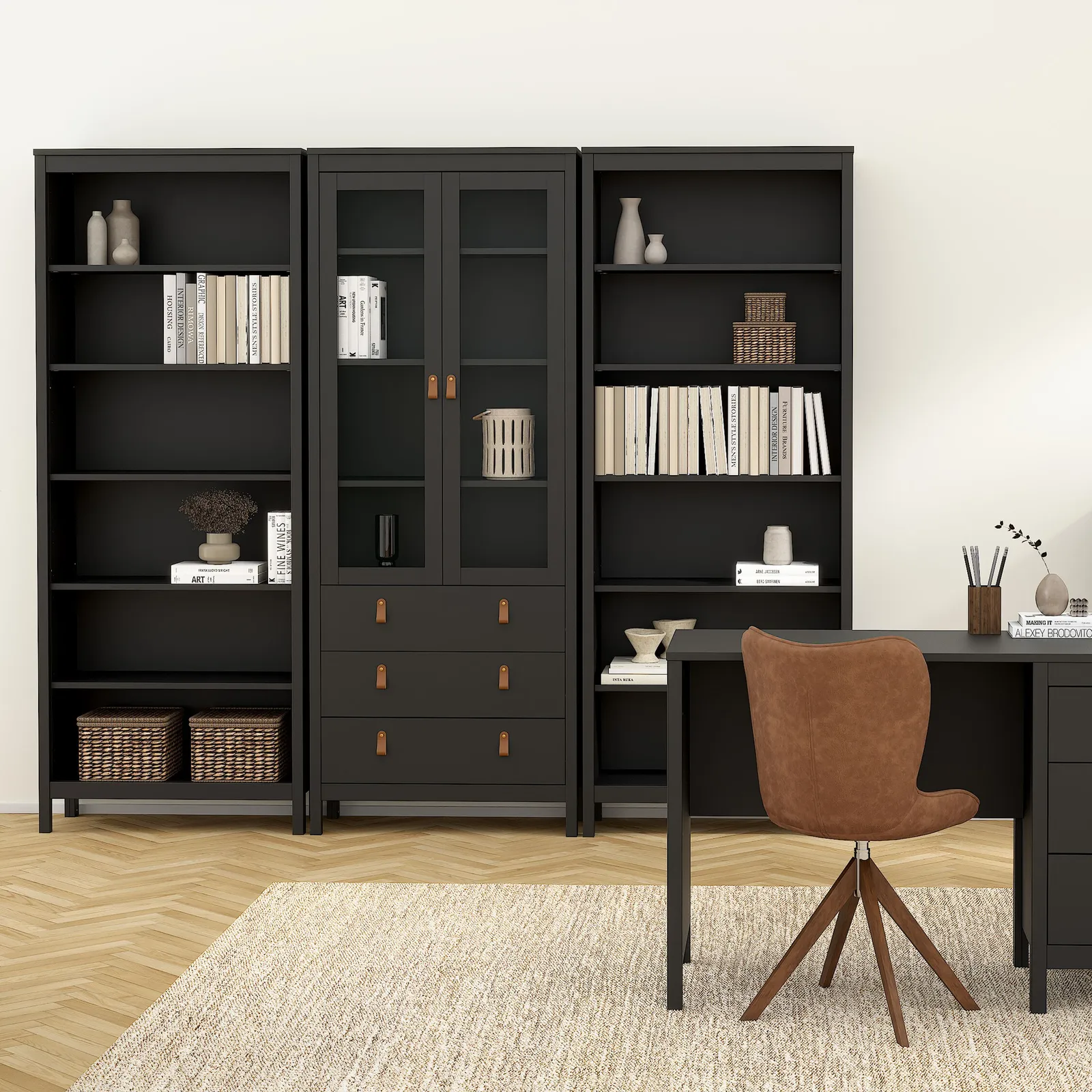 Furniture To Go Barcelona Bookcase in Black 6