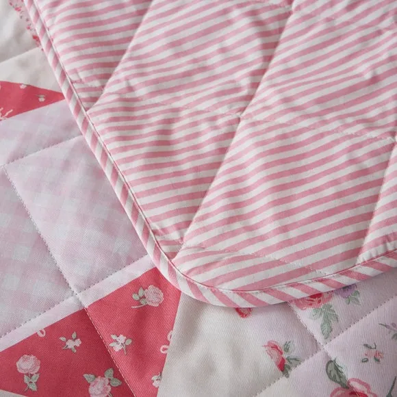 Vintage Floral 100% Cotton Bedspread 150cm x 200cm 4