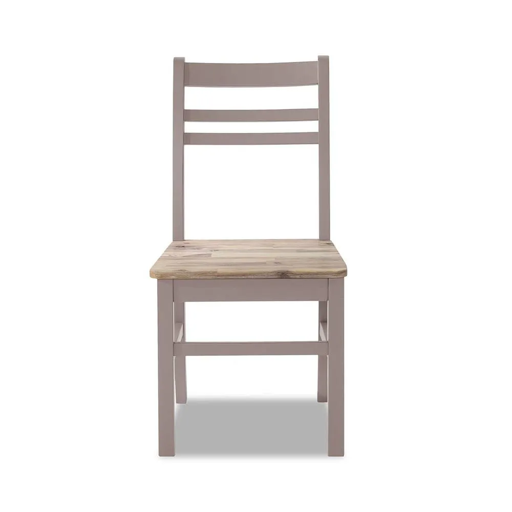 Statement Furniture Florence Country Style Wooden Chairs Set of 2 in Taupe 3