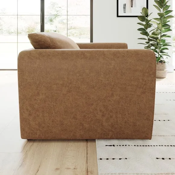 Blake Arizona Faux Leather Snuggle Chair 2