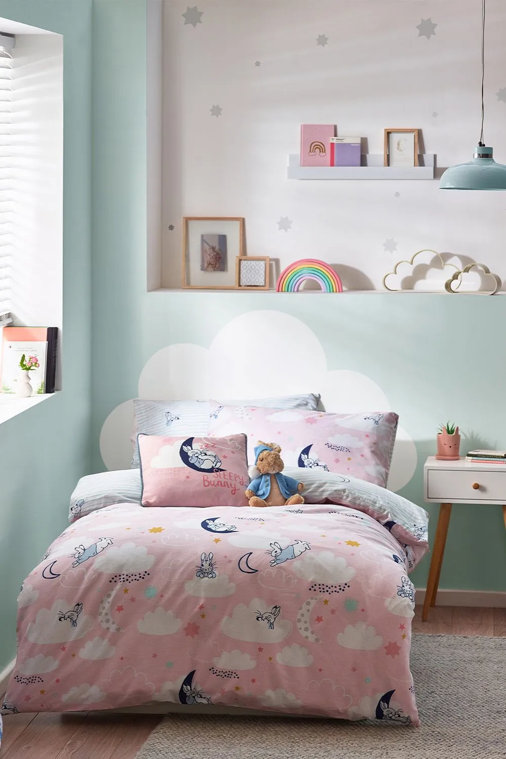 Peter Rabbit ™ Sleepy Head Reversible Duvet Cover Set in Pink