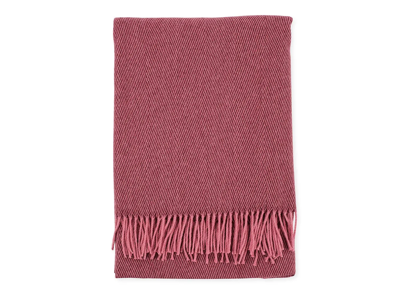 Heal's Herringbone Wool & Cashmere Throw Pink