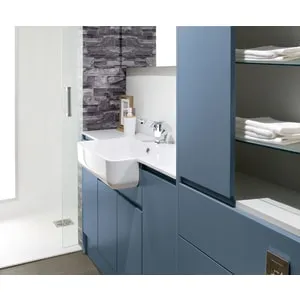 Duarti By Calypso Beaufort 600mm Floor Reaching Full Depth Toilet Unit - Bermuda Blue 2