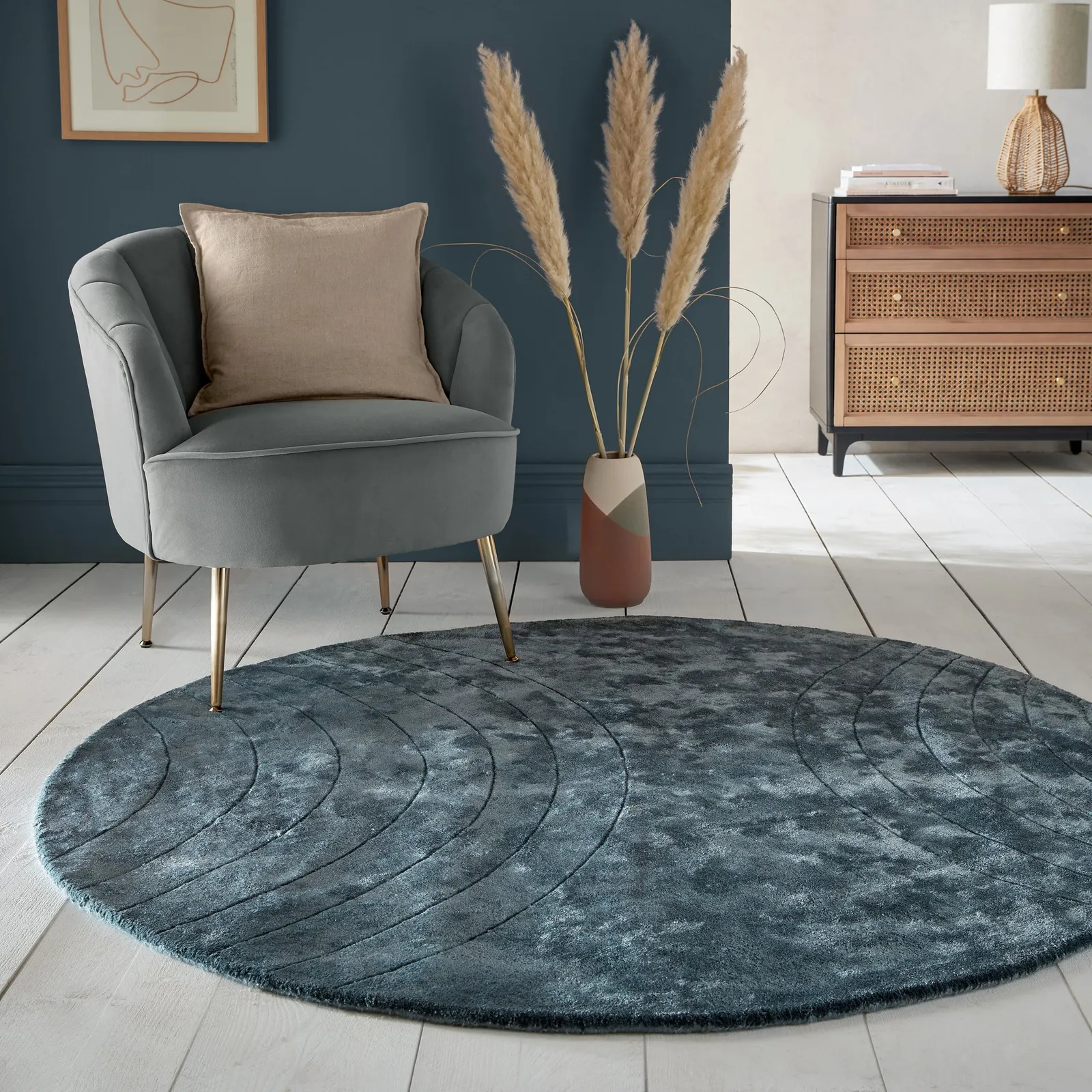 Bergen Dia. 160cm Circle Rug Grey