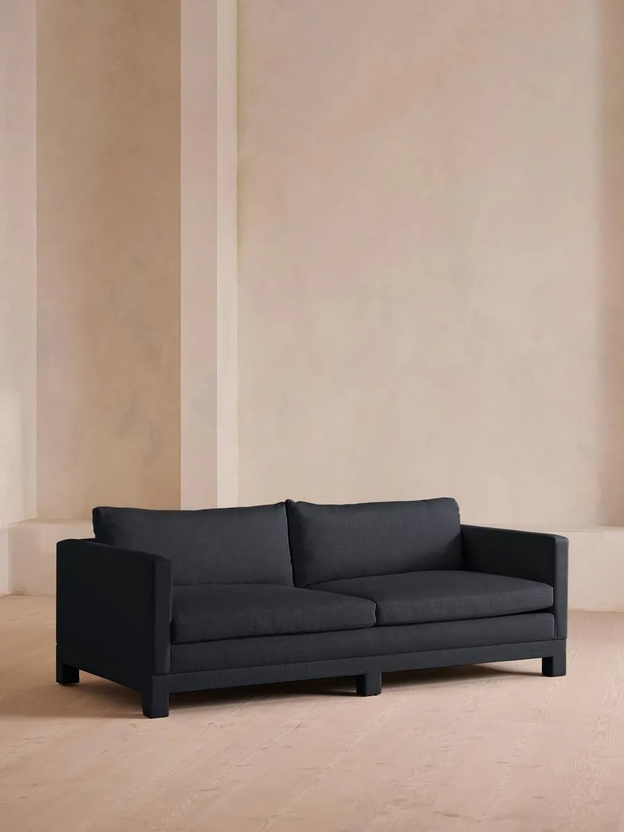 Ashford Three Seater Sofa, Linen, Indigo