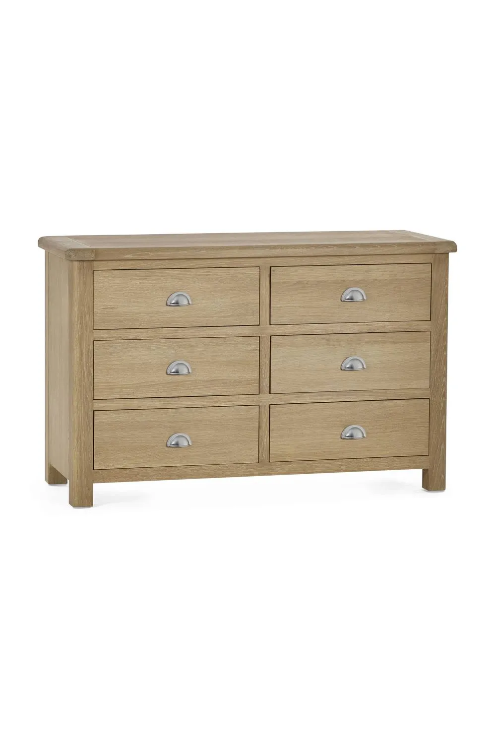Julian Bowen Memphis 6 Drawer Wide Chest in Light Oak 6