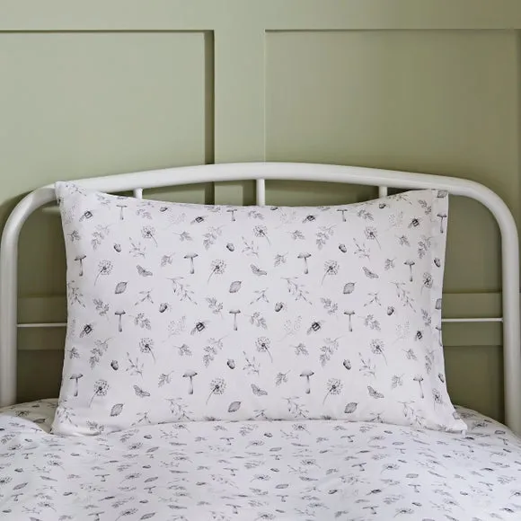 Sketched Woodland 100% Cotton Duvet Cover & Pillowcase Set 4