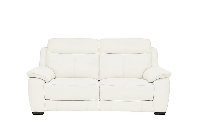 Starlight Express 2 Seater Leather Recliner Sofa with Power Headrests - BV Star White