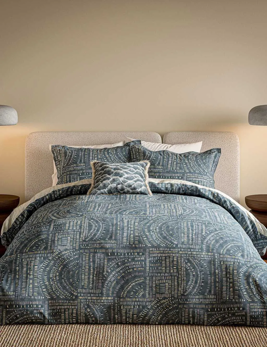 Harlequin Pure Cotton Frescoes Bedding Set Blue