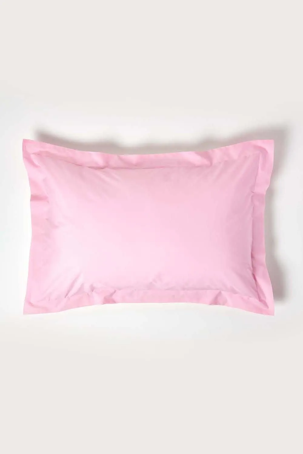 Homescapes Egyptian Cotton Oxford Pillowcase 200 TC, Standard Size in Pink 1