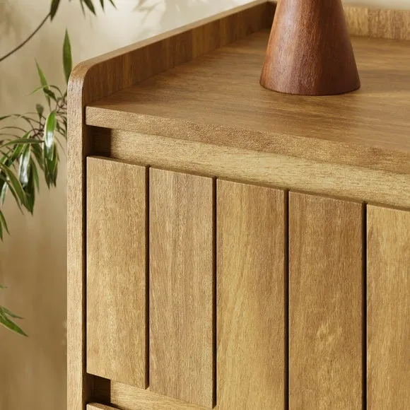 Humphrey 5 Drawer Chest, Mango Wood Effect 4