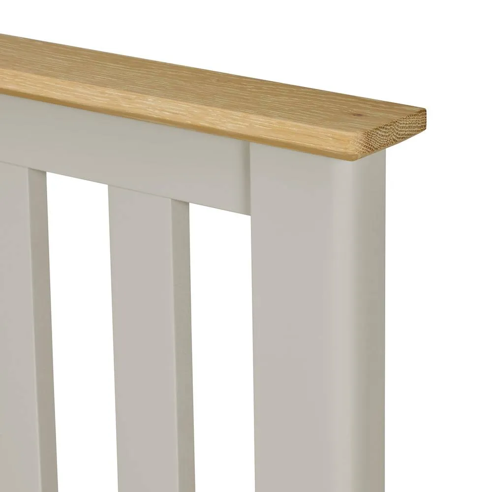 Statement Furniture Pembroke Double Bed Frame 4ft6 with Slatted Headboard in Stone 4