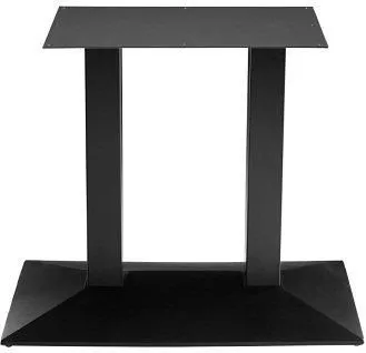 netfurniture Aksam Large Double Pedestal Table Base Black Cast Iron