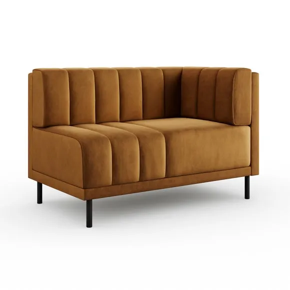 Amali Corner Dining Bench, Matte Plush Velvet 6