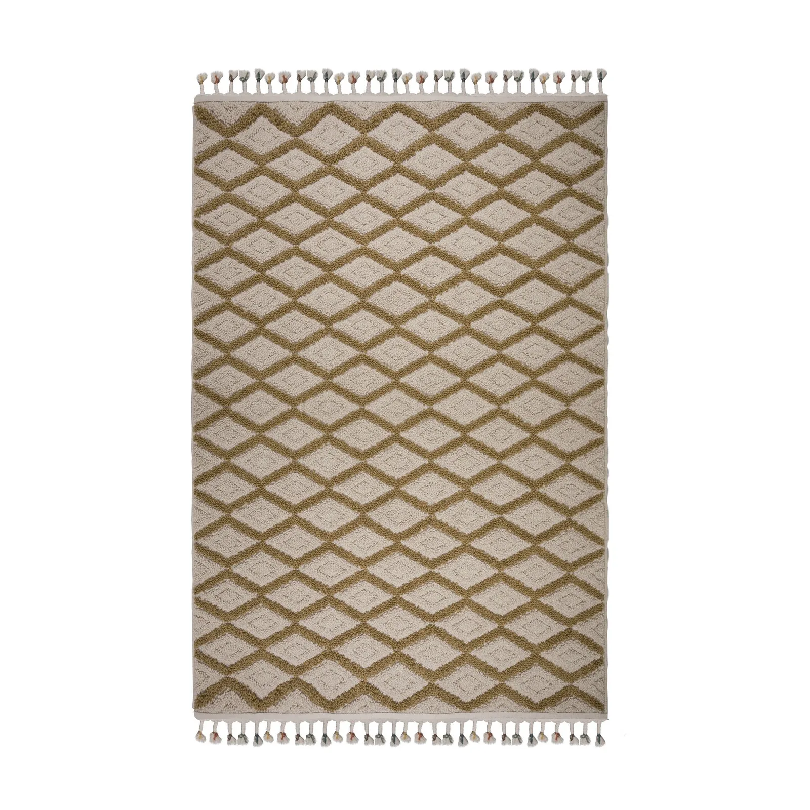 Zuri Ochre Berber Rug Cream and Yellow