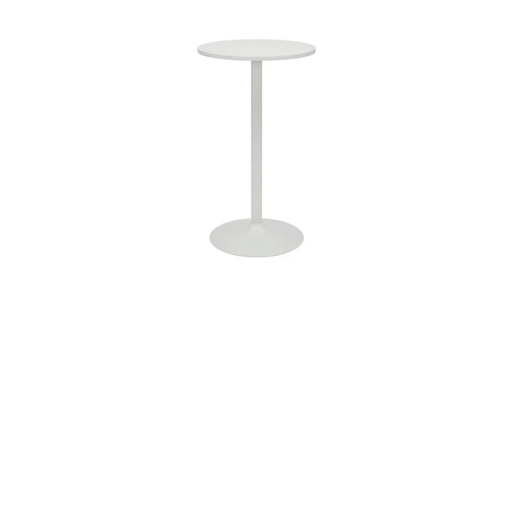 netfurniture Metropolitan Poseur Matt White Table Round Wood White