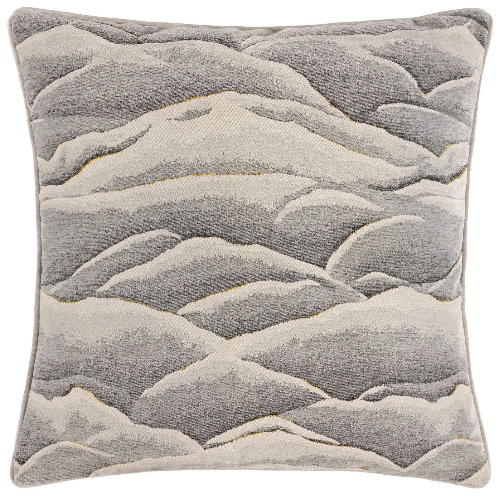Paoletti Stratus Chenille Jacquard Cushion in Grey 1